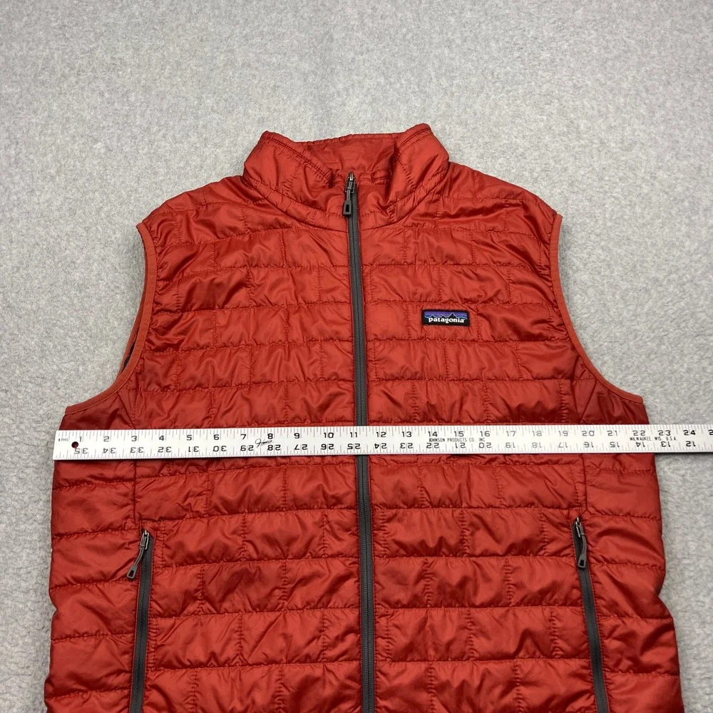 Patagonia Nano Puff Vest Mens Large Red Quilted Full Zip Primaloft Puffer 84242